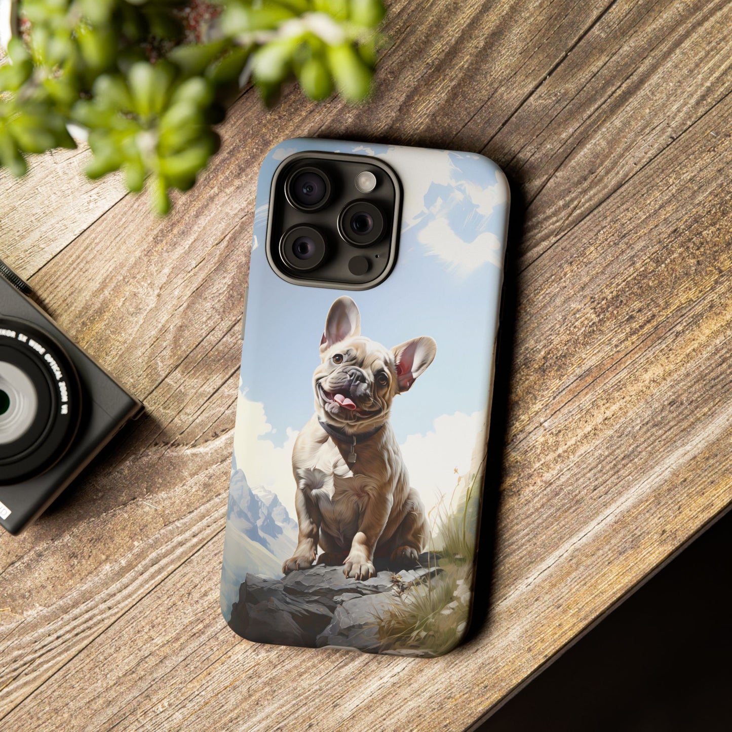 Frenchie iPhone Samsung Galaxy Phone Case! French Bull Dog Standing Proudly. Extremely Tough & Durable With Dual Layer Protection.