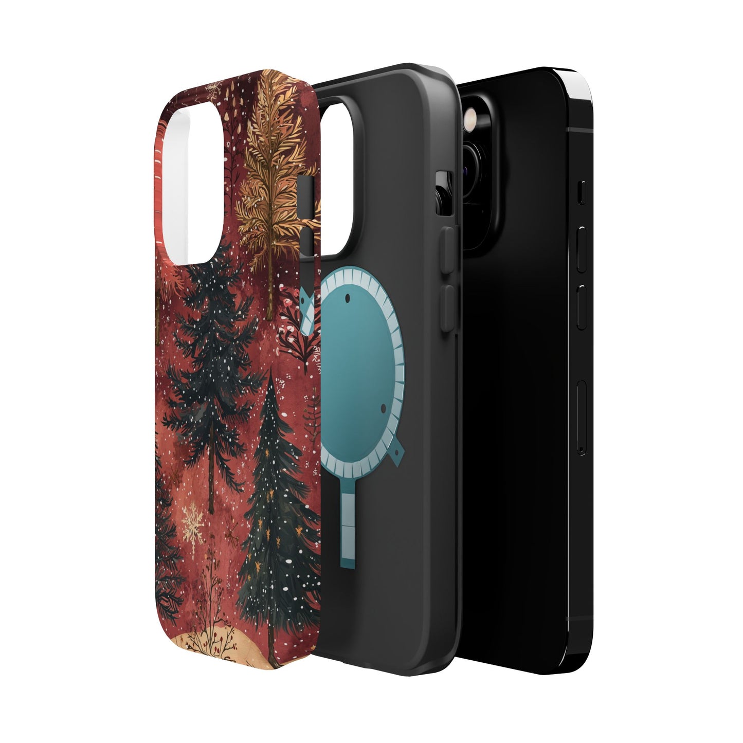 Rustic Red Winter Forest - MagSafe iPhone Series Case