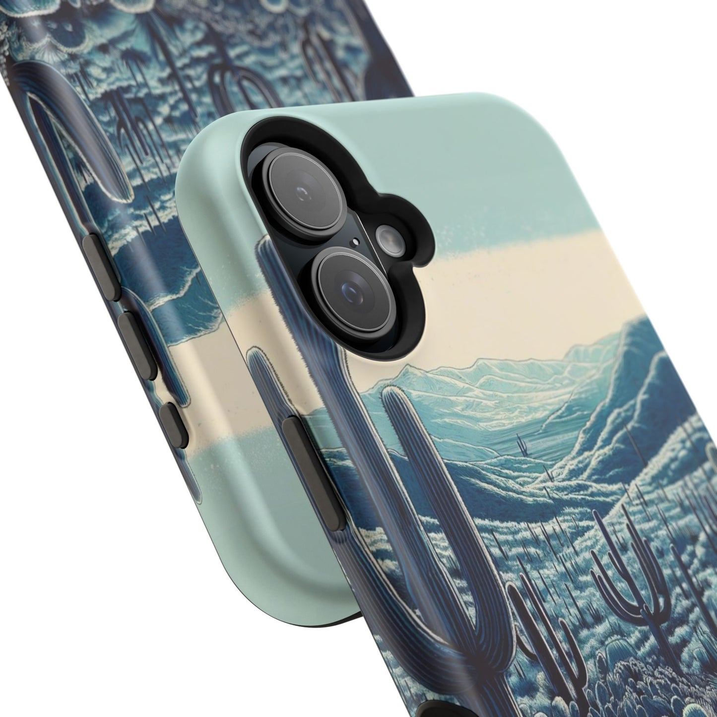 Desert Blues Cactus iPhone Case