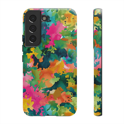 Vibrant Watercolor Splash Samsung Galaxy Case – Multicolor Abstract Artistic Design