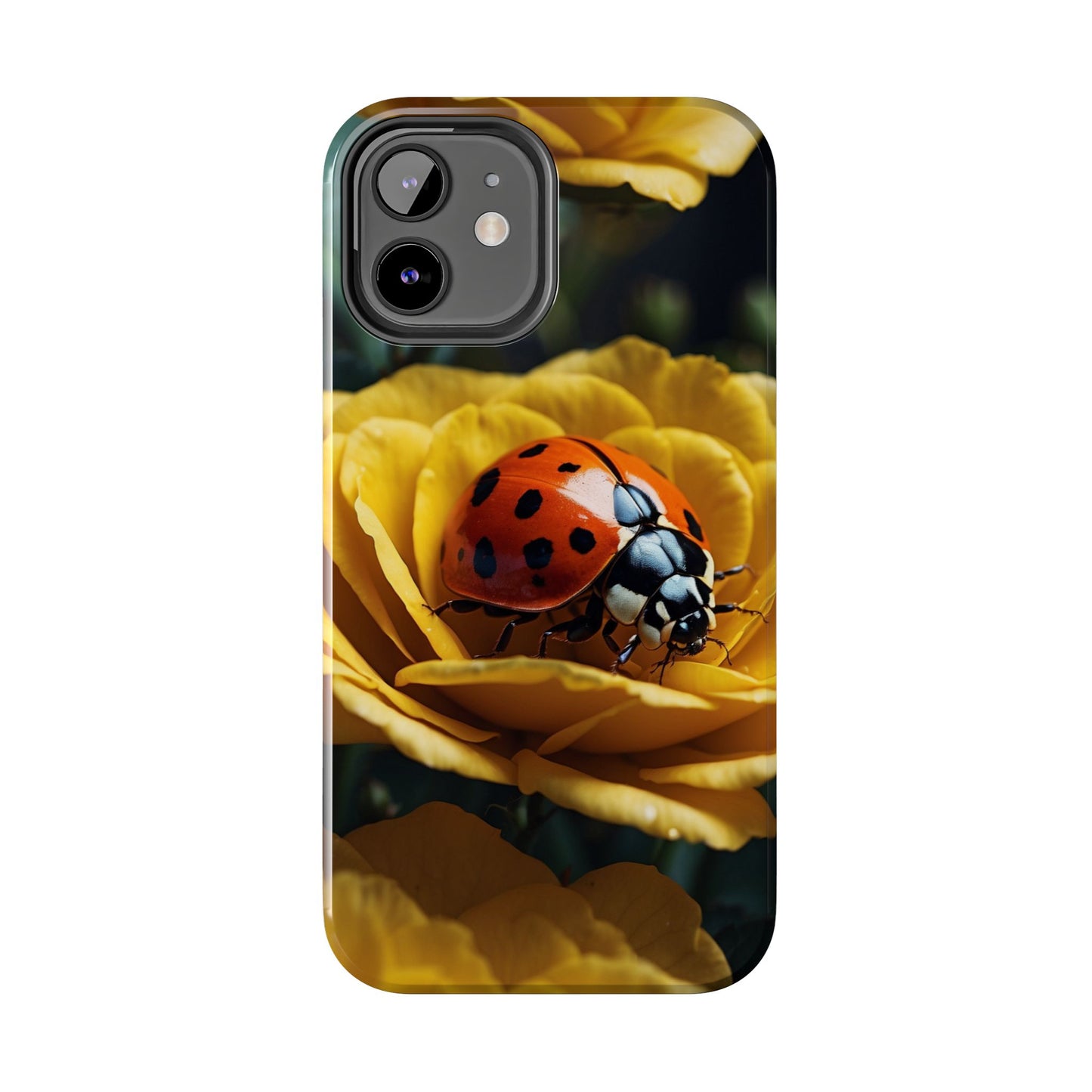 iPhone Case: Ladybug on Yellow Petals