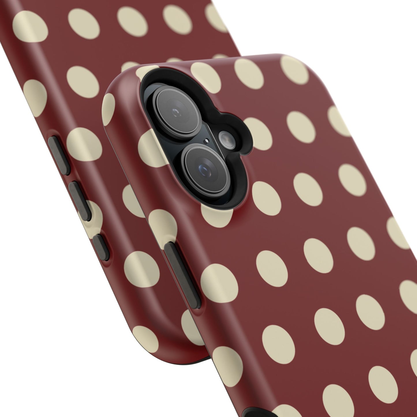 Classic Red & Cream Polka Dots - MagSafe iPhone Case