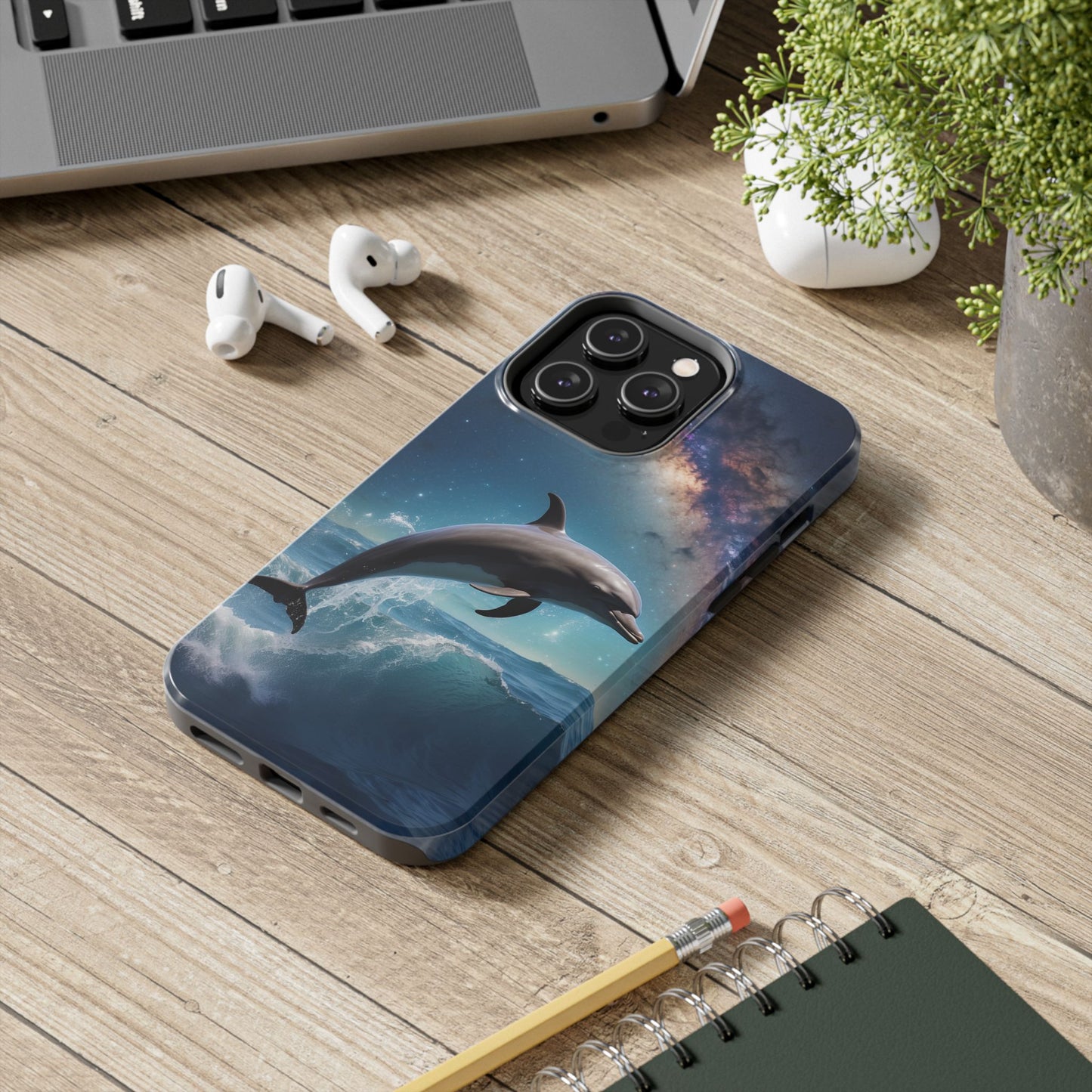 Dolphin Galaxy Splash - iPhone Case