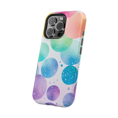 Pastel Galaxy Bubbles  MagSafe iPhone Case – Slim Design, Glossy Finish