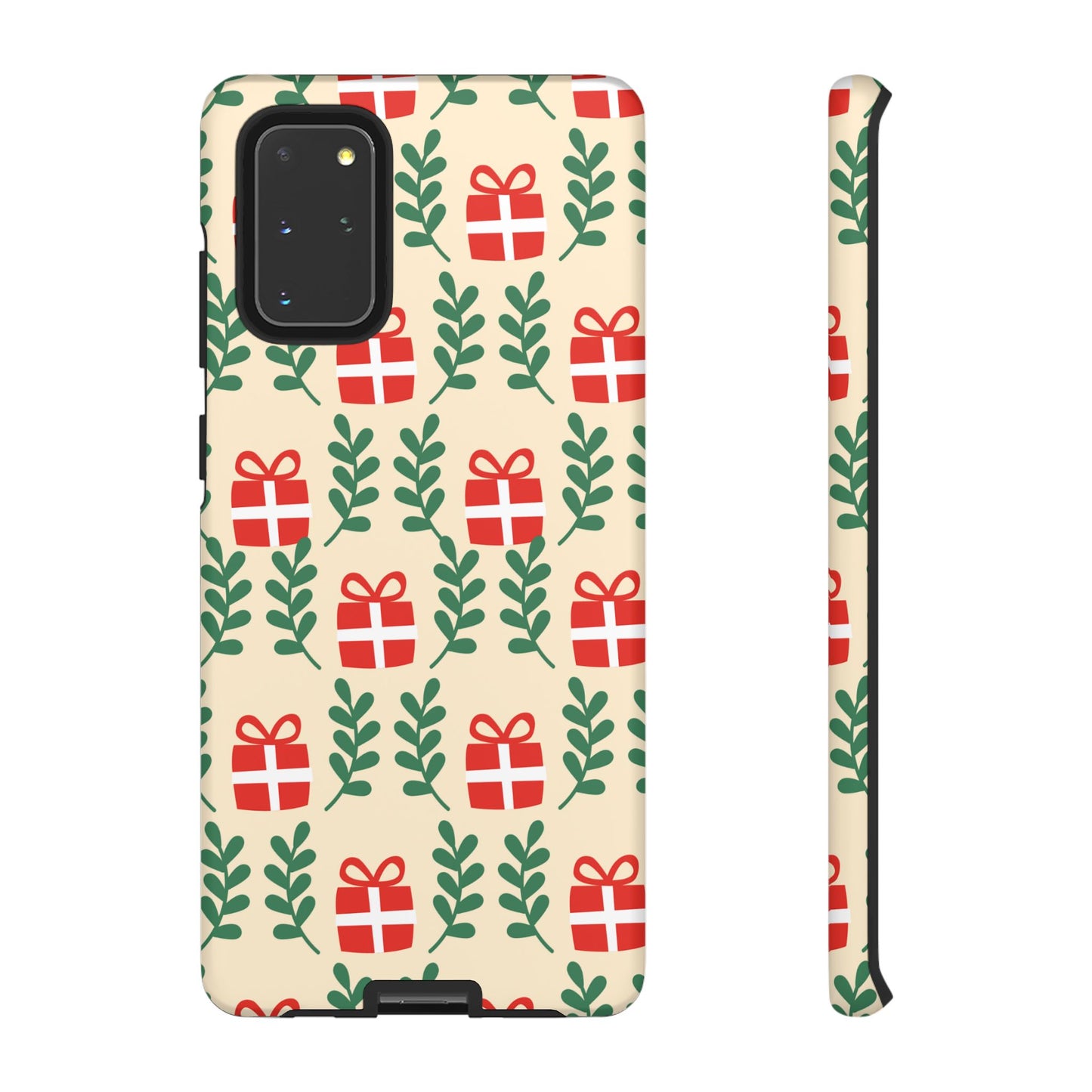 Samsung Galaxy Case: Holiday Cheer – Red Gifts & Green Leaves