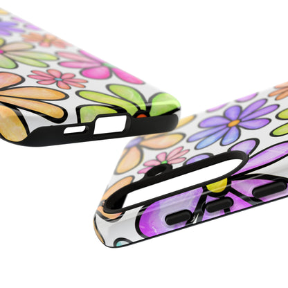 Pastel Daisy Dream Samsung Galaxy Case – Slim Profile, Glossy Finish