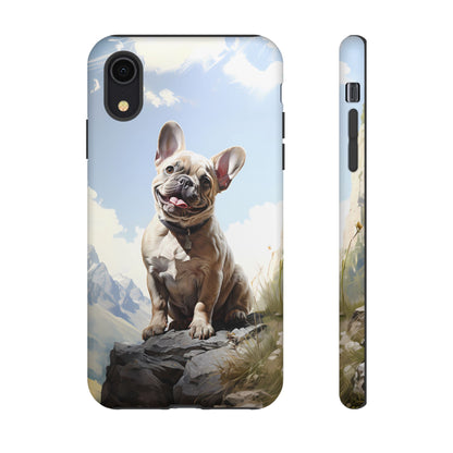 Frenchie iPhone Samsung Galaxy Phone Case! French Bull Dog Standing Proudly. Extremely Tough & Durable With Dual Layer Protection.