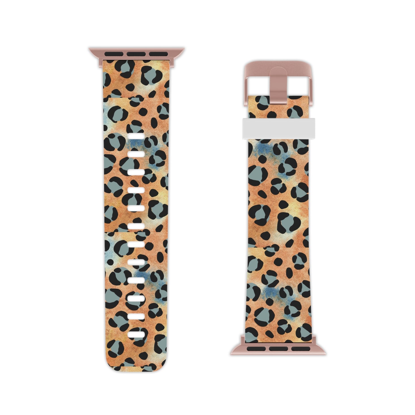 Sunset Watercolor Leopard Print Apple Watch Band