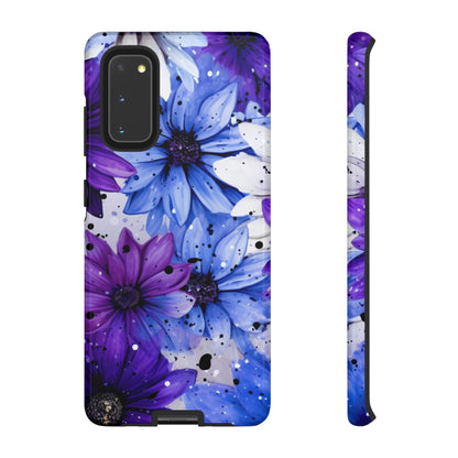 Vibrant Purple & Blue Floral Splash - Samsung Galaxy Series Case