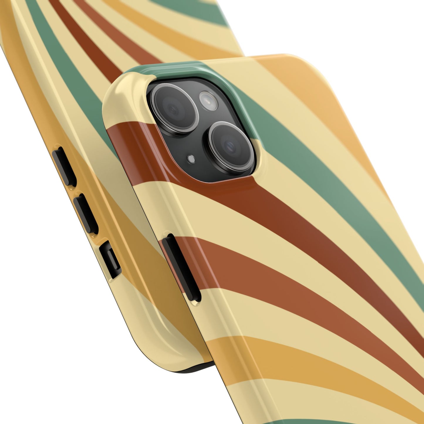 Earthy Retro Swirl iPhone Case – Dual-Layer Protection with 70s-Inspired Earth Tones