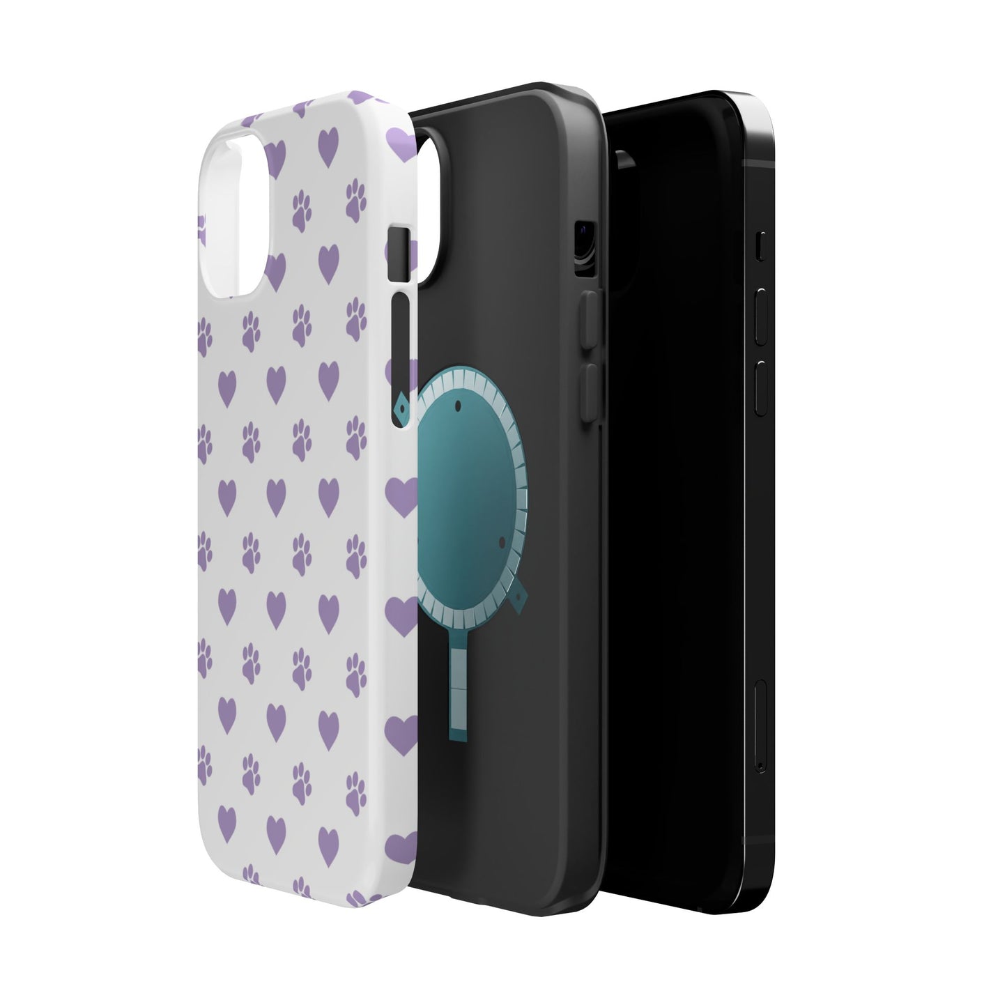 Paw Prints & Hearts – MagSafe iPhone Case with Adorable Pet-Lover Design