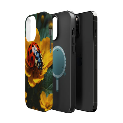 Yellow Blossoms with Bug Accent - MagSafe iPhone Case