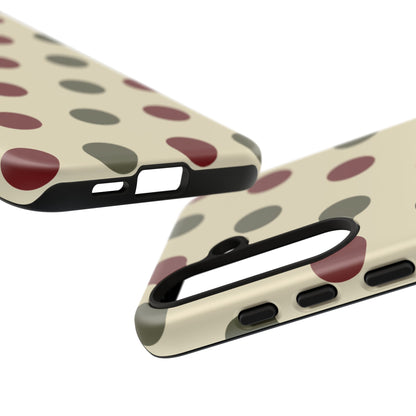 Red & Green Polka Dots on Cream – Samsung Galaxy Case