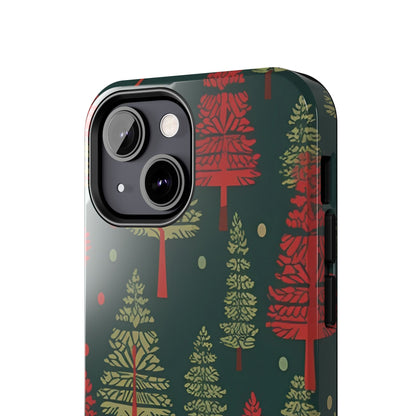 Retro Christmas Trees Pattern - iPhone Series Case