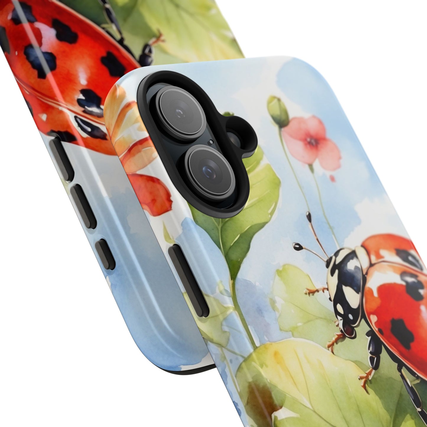 Watercolor Ladybug & Poppy Fields - iPhone Series Case