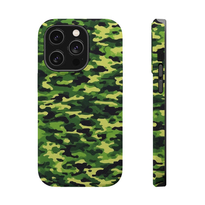 Green Woodland Camouflage – MagSafe iPhone Case, Slim and Shockproof