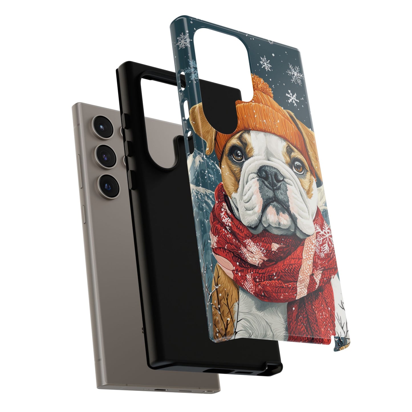 Cozy French Bulldog Samsung Galaxy Case – Rustic Fireplace Protective Cover