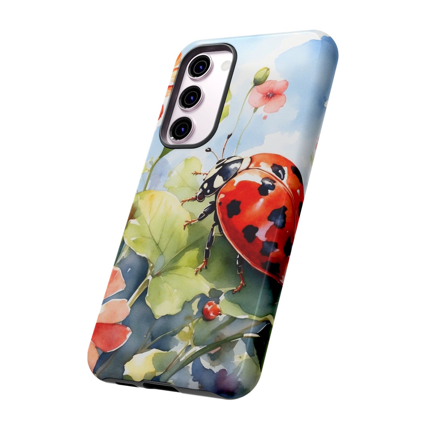 Watercolor Ladybug & Poppy Fields - Samsung Galaxy Case