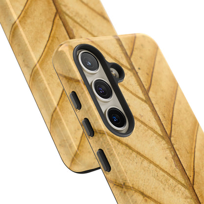 Golden Leaf Texture Samsung Galaxy Case – Minimal Nature