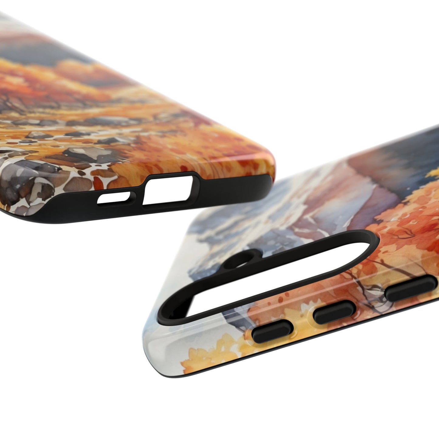 Watercolor Autumn Forest and Mountains - Samsung Galaxy Case