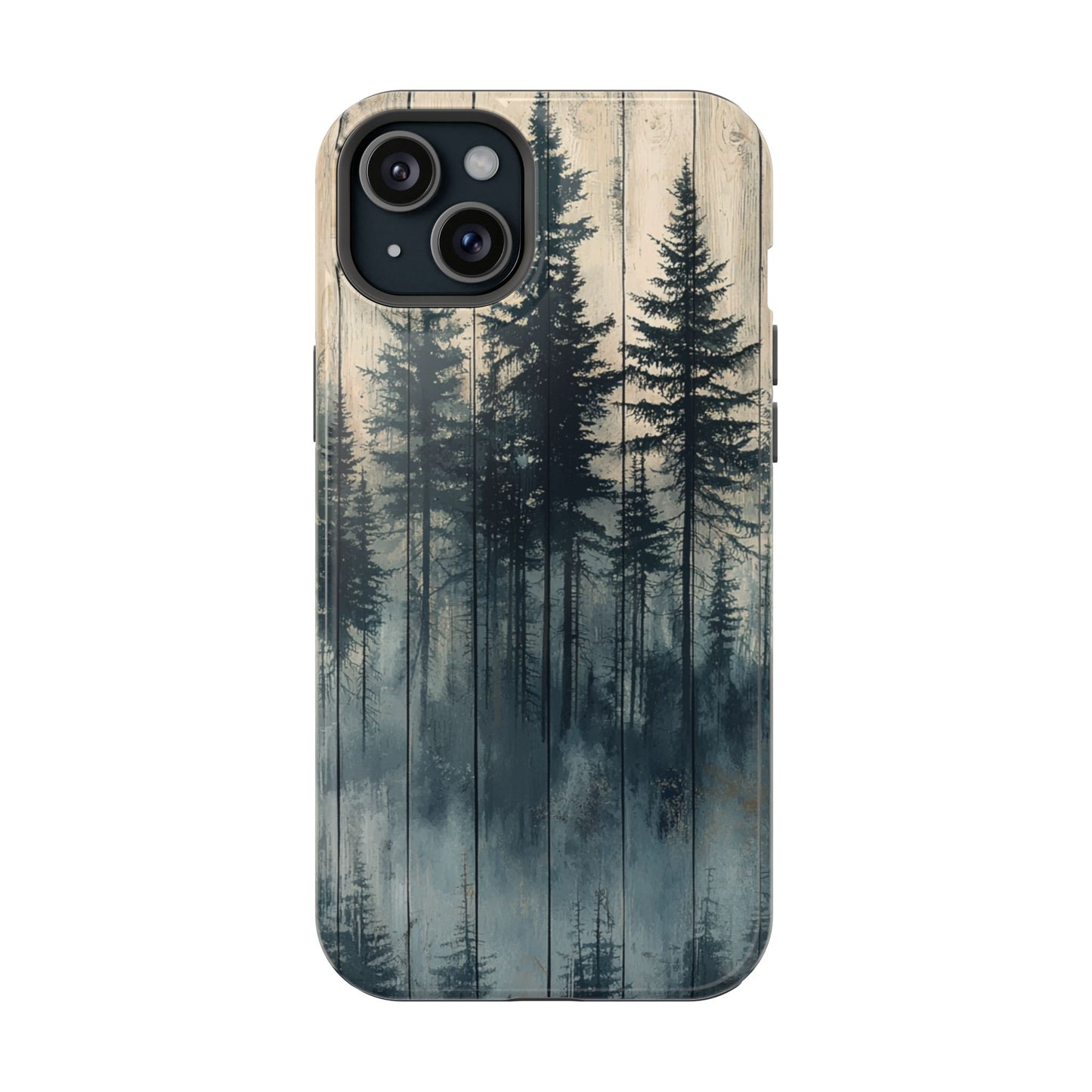 Misty Forest MagSafe iPhone Case - Rustic Nature-Inspired Protective Cover