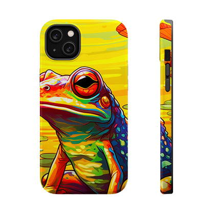 Vibrant Rainbow Frog Design – MagSafe iPhone Case