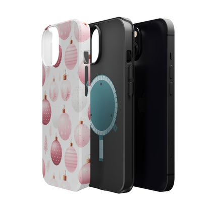 MagSafe iPhone Case: Merry in Pink – Christmas Balls