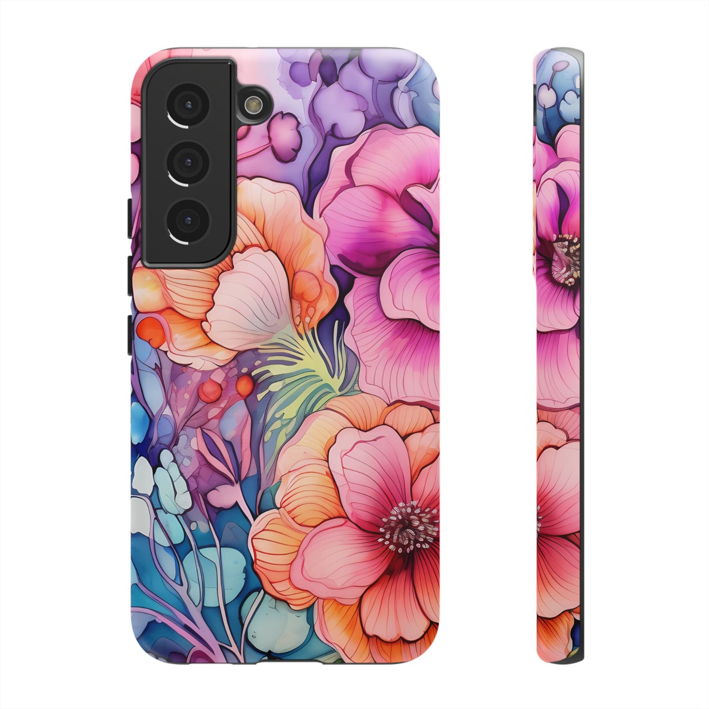 Bright Watercolor Floral Splash iPhone Series Case – Bold Artistic Design