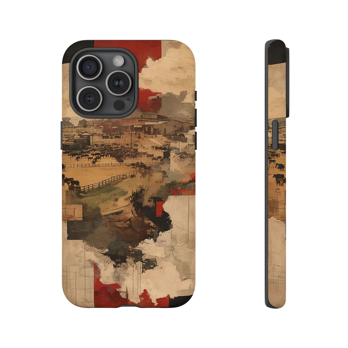 Vintage Abstract iPhone Case - Rustic Art Protective Cover