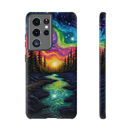 Celestial Nightscape Samsung Galaxy Case – Vibrant River and Starry Sky Design