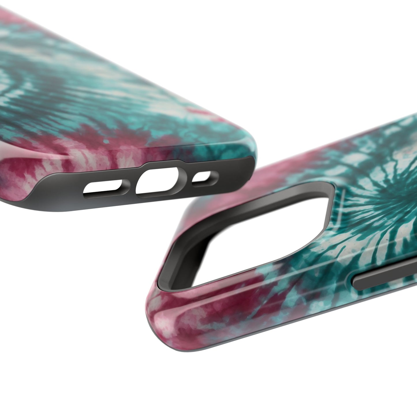 Teal and Pink Tie-Dye MagSafe Case – Stylish and Functional