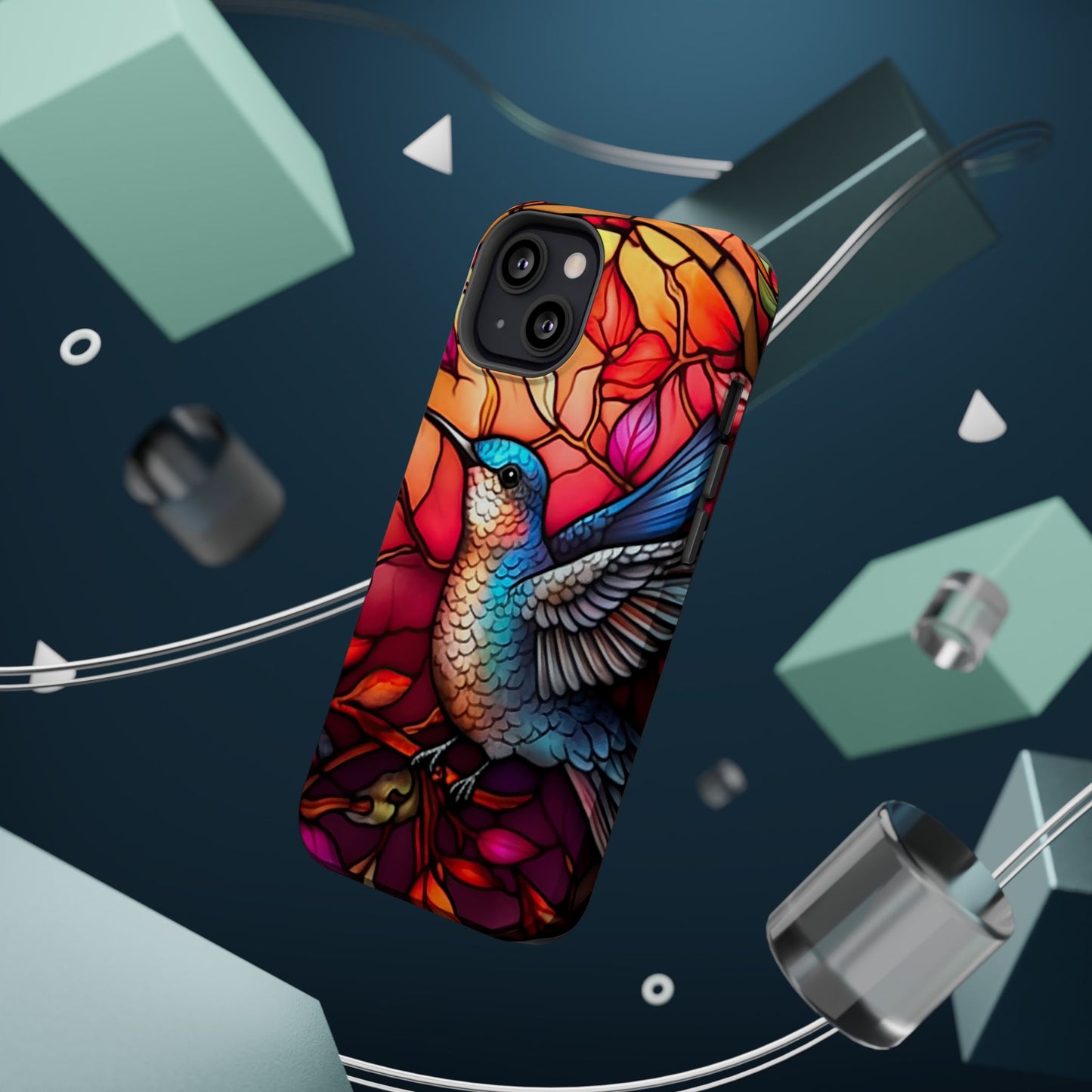 Radiant Multicolor Bird Artwork - MagSafe iPhone Case