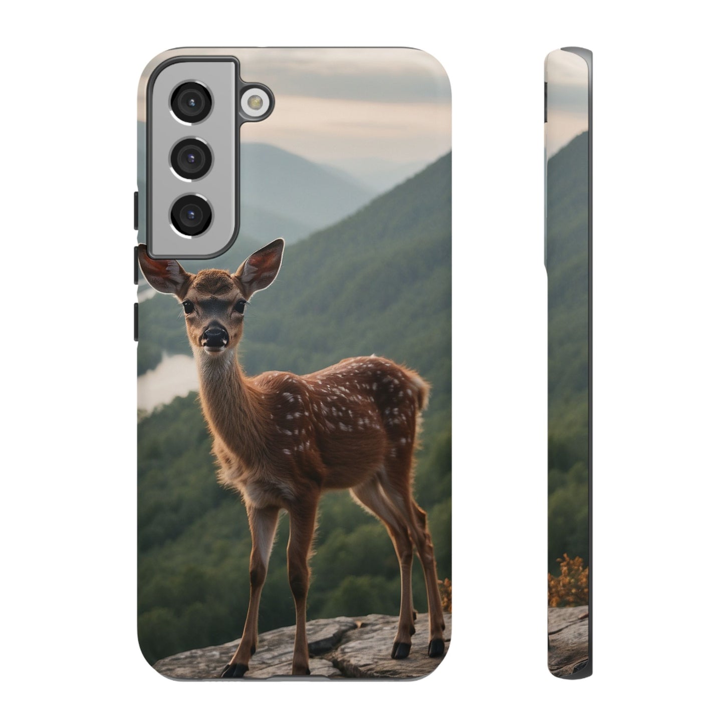 Majestic Fawn Overlooking Mountain Vista Samsung Galaxy Case