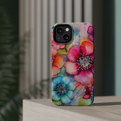 Vibrant Watercolor Floral Garden - MagSafe iPhone Series Case