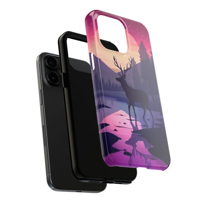 Twilight Elegance: Stag Reflection – iPhone Case