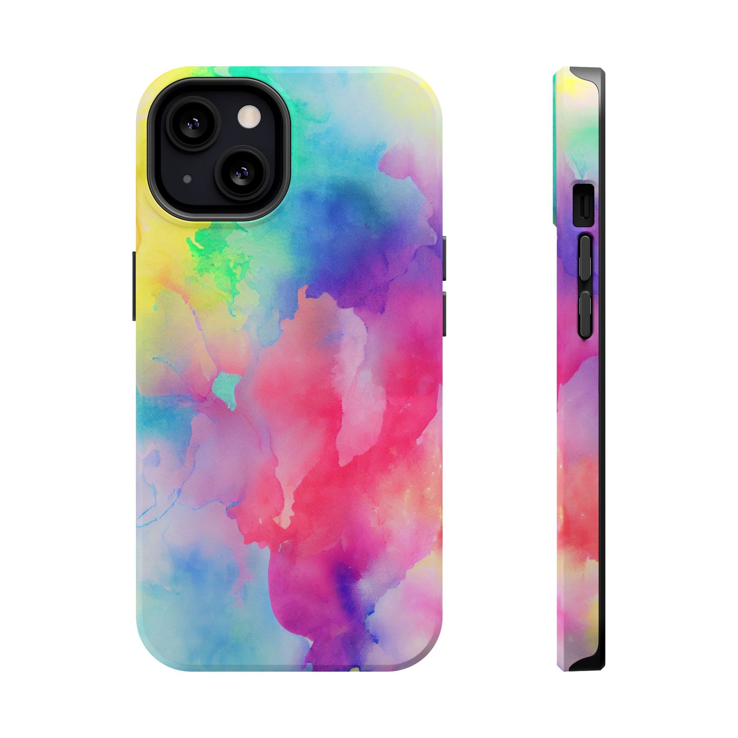 Pastel Watercolor Dream MagSafe iPhone Case – Slim Profile, Glossy Finish