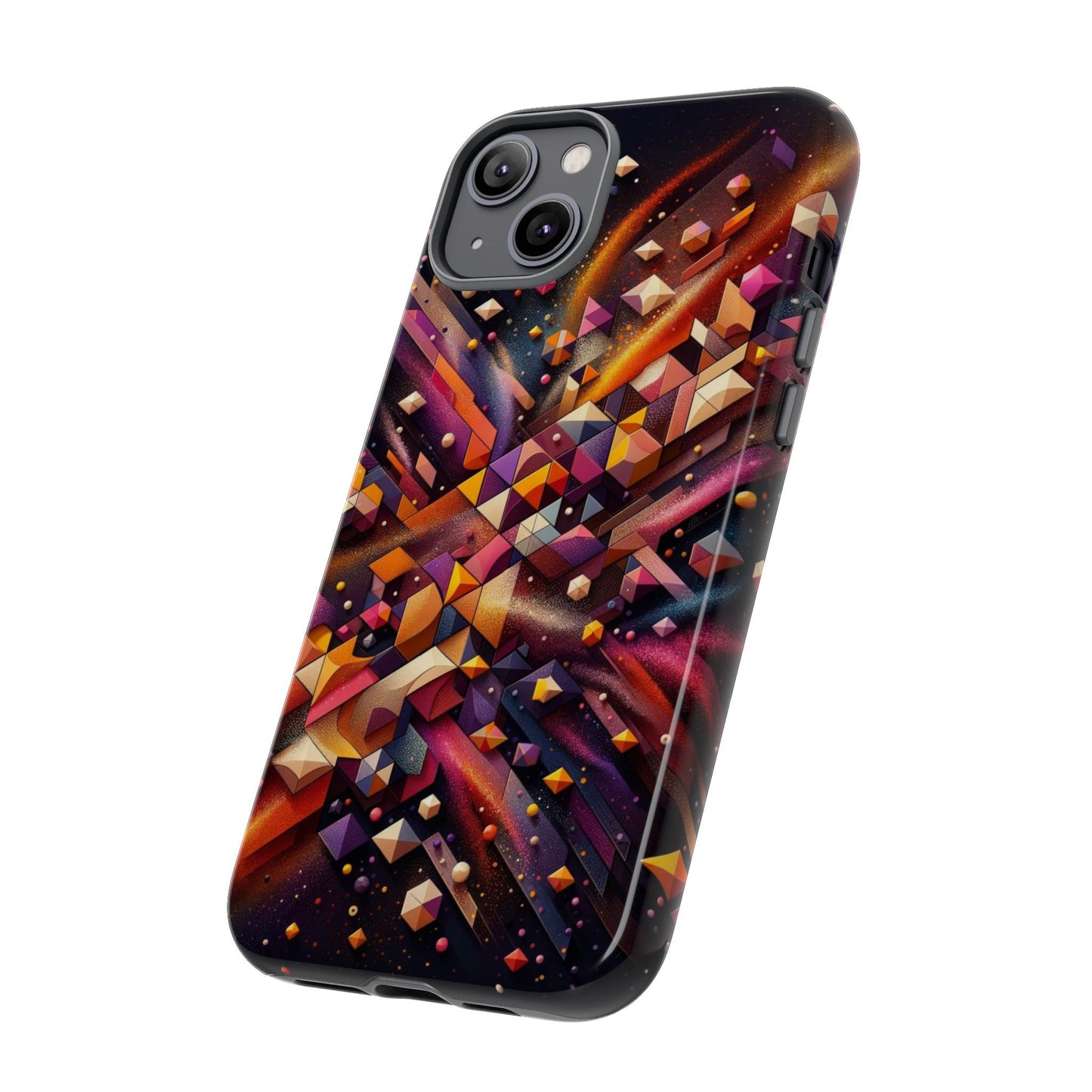 Vibrant Geometric Case | Futuristic Cosmic Art