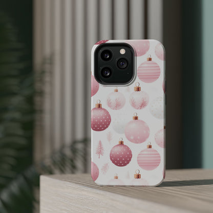 MagSafe iPhone Case: Merry in Pink – Christmas Balls