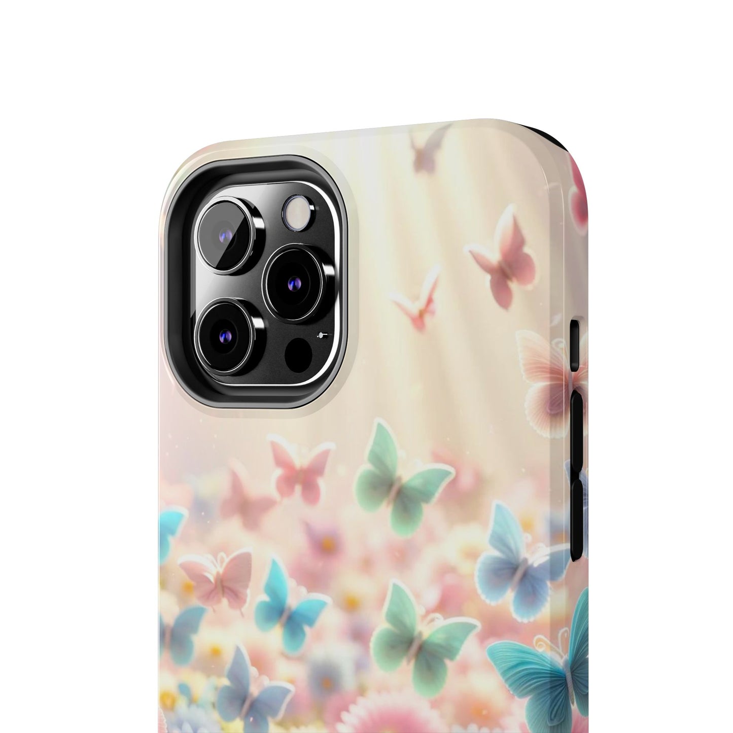 Butterfly Flower Garden - iPhone Case - Pastel Floral Protective Cover