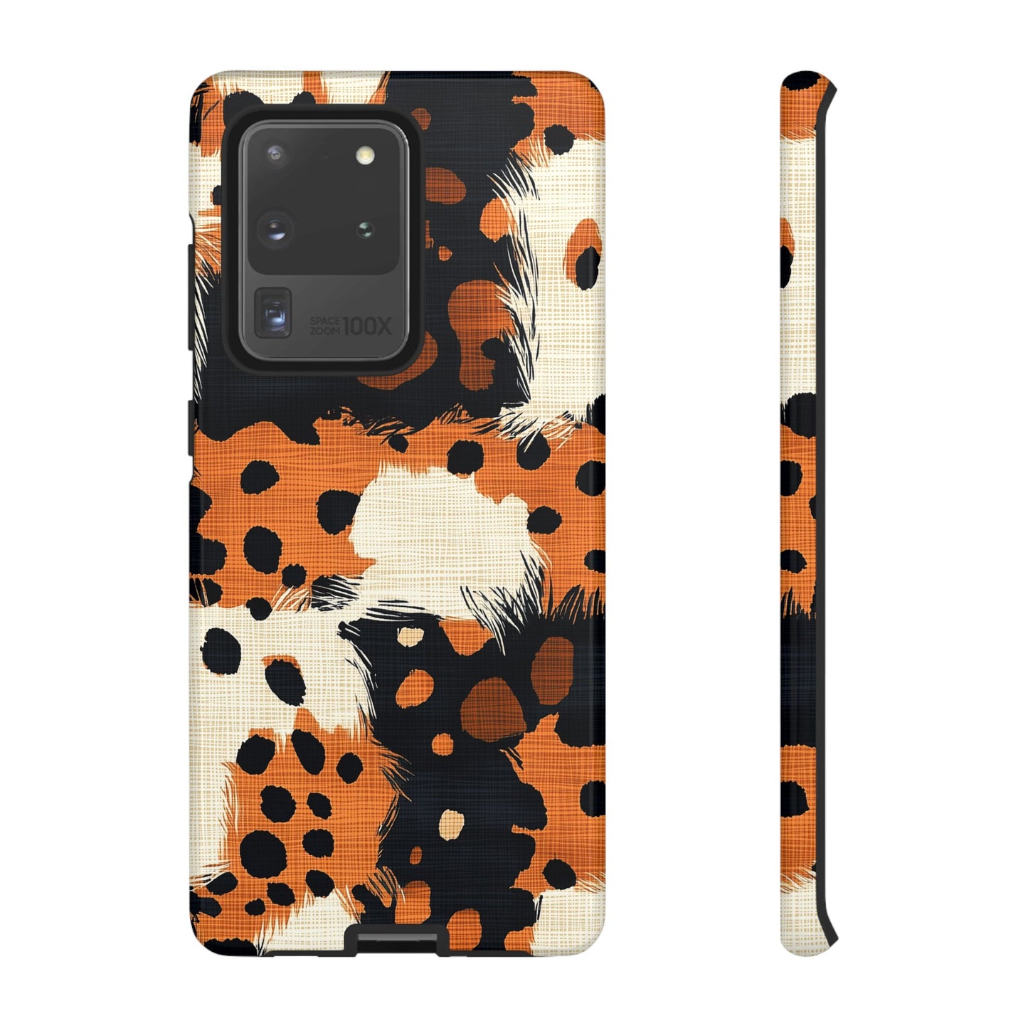 Cheetah Plaid Samsung Case – Brown & Black Pattern