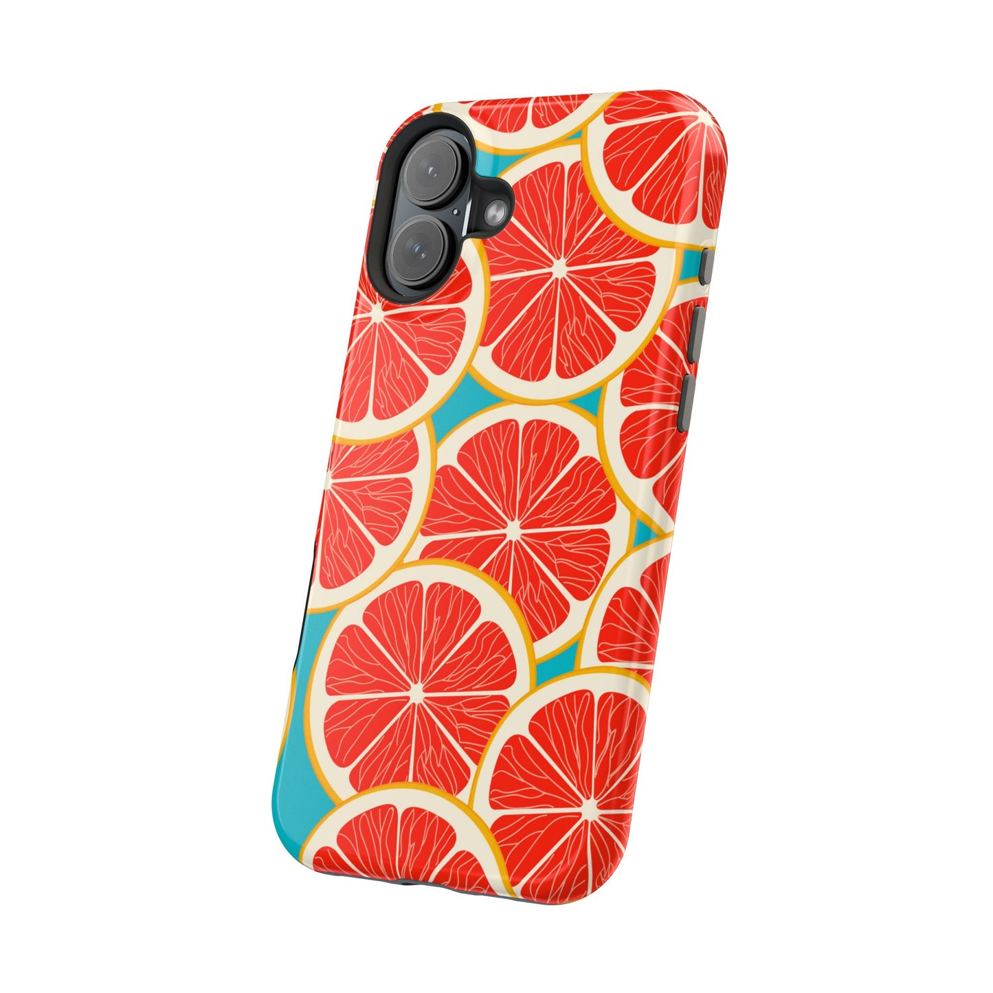 Ruby Grapefruit Pop Tough MagSafe iPhone Case – Vibrant Citrus Design, Shock-Resistant Protection