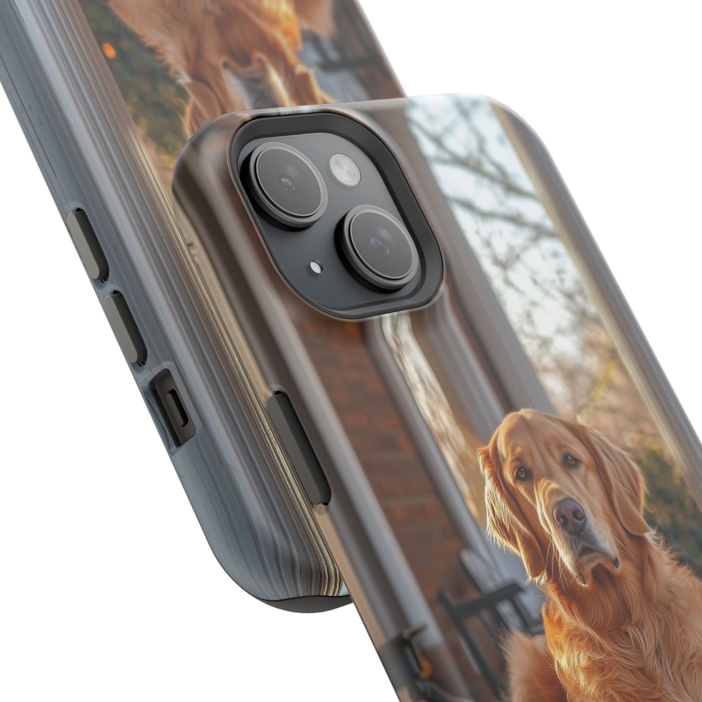 Golden Retriever on Porch - iPhone MagSafe Series Case