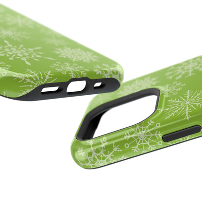 Green Snowflake Pattern – MagSafe iPhone Series Case