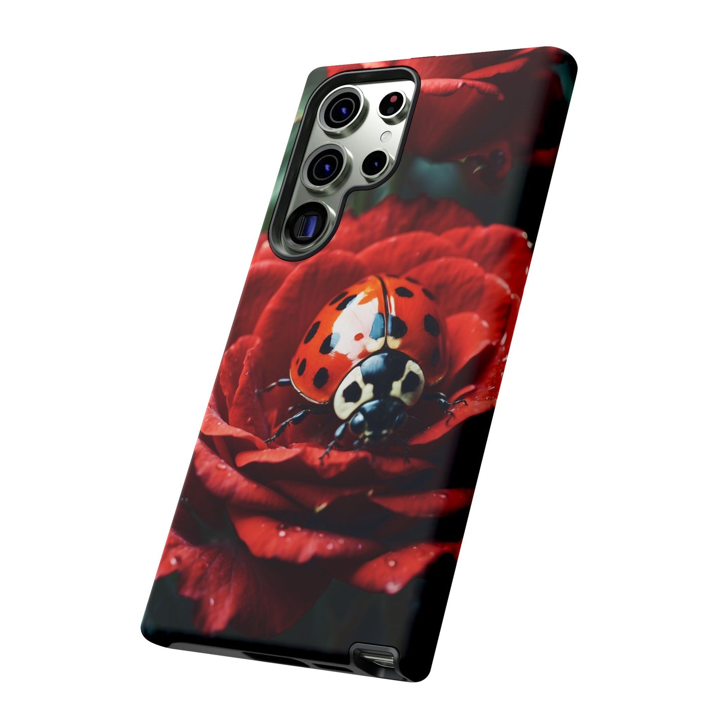 Elegant Rose & Ladybug Charm - Samsung Galaxy Case