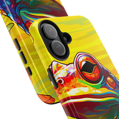 Vibrant Rainbow Frog Design – iPhone Series Case