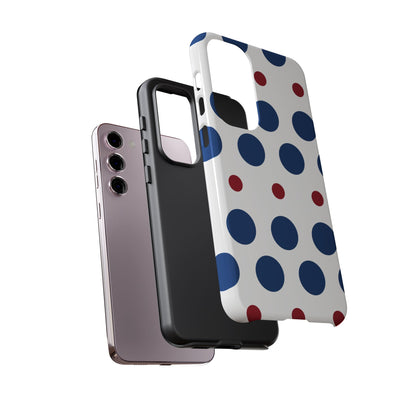 Bold Navy & Red Polka Dot Pattern – Samsung Galaxy Case