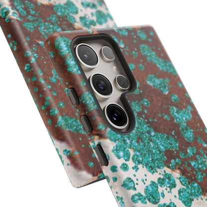 Teal Glitter Cowhide - Samsung Galaxy Series Case