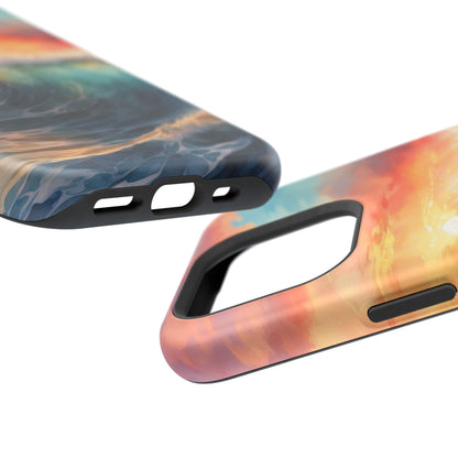 Ocean Wave Sunset MagSafe iPhone Case – Coastal Vibes Design