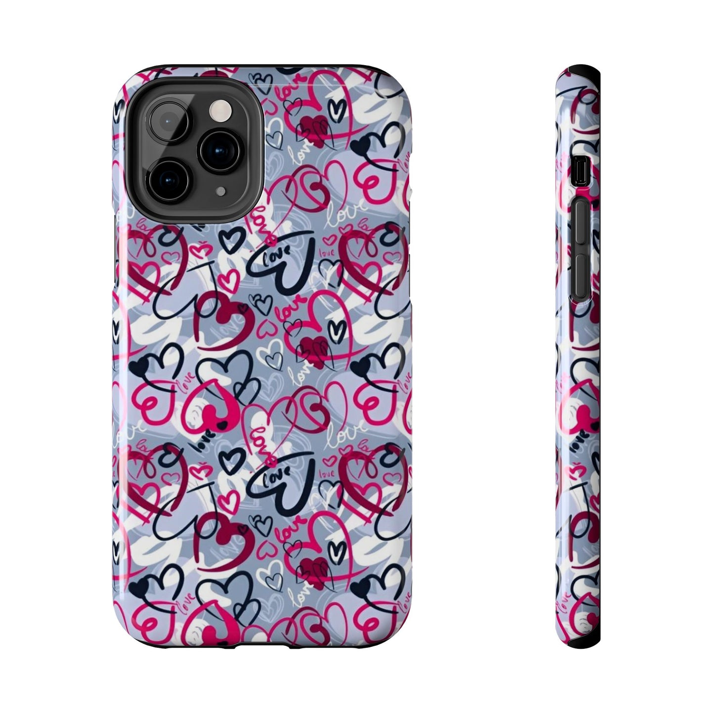 Graffiti Love Hearts iPhone Case