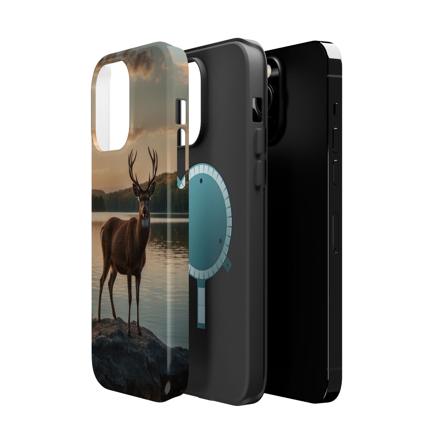 Majestic Stag at Sunset – MagSafe iPhone Case